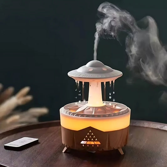 Humidificador Ovni Efecto Gotas Lluvia.